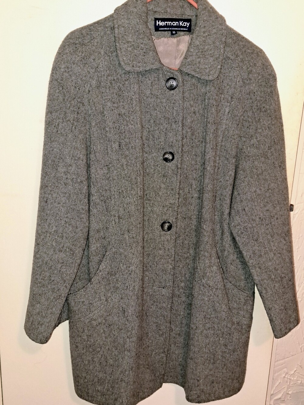 Women's Gray Wool Blend Coat